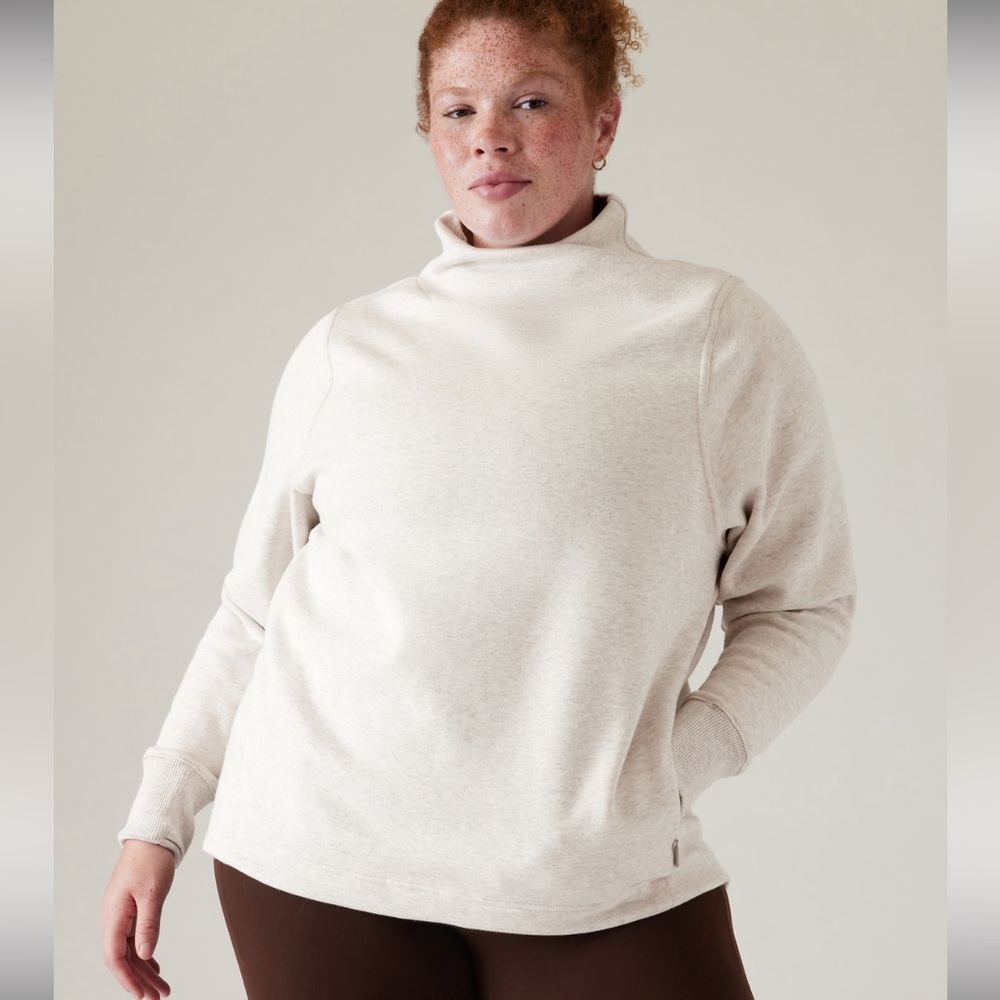 Athleta woman’s twisted neck, pullover sweatshirt